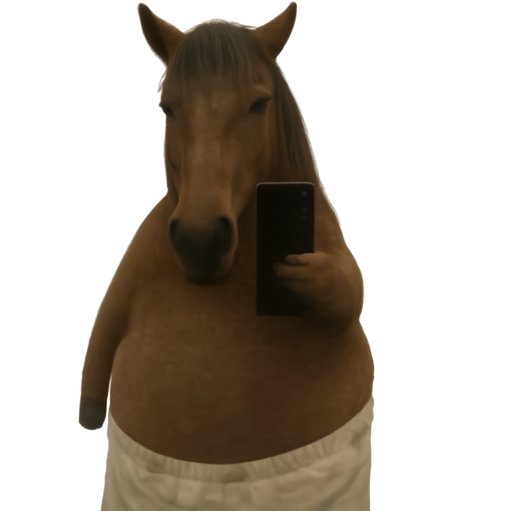 horse selfie